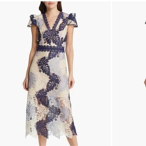 Adeline Palm Lace Midi Dress